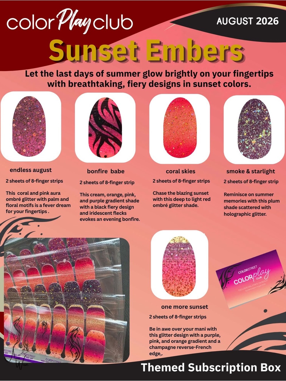 August 2026 Color Street Sunset Embers Color Play Subscription